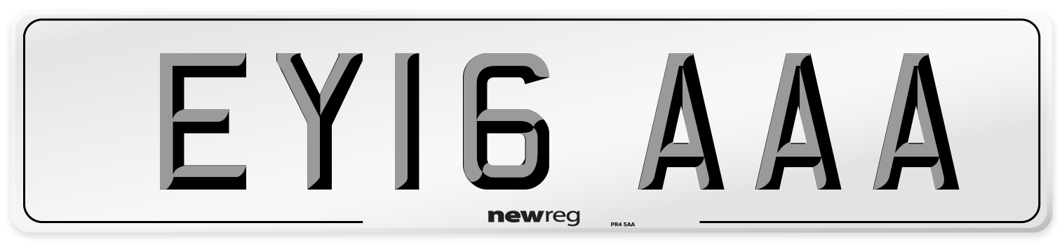 EY16 AAA Number Plate from New Reg